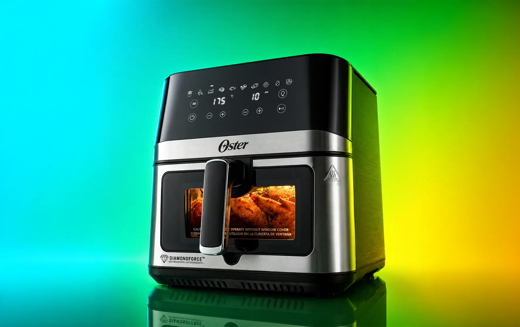OSTER |FREIDORA DE AIRE OSTER DIGITAL 7.5L VENTANA Y LUZ.